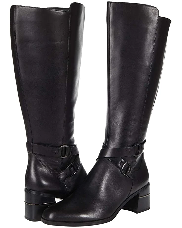 Naturalizer Women Boots Shore Wide Shaft, Black Leather 3 Naturalizer Women Boots Shore Wide Shaft, Black Leather