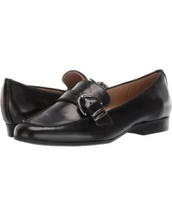 Naturalizer Women Loafers Janie, Black Brush-Off Leather