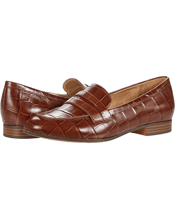 Naturalizer Women Loafers Juliette, Lodge Brown Croco Print Leather 3 Naturalizer Women Loafers Juliette, Lodge Brown Croco Print Leather