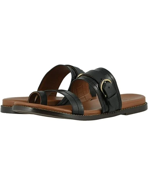 Naturalizer Women Sandals Karlie, Black Croco Print Leather -NATURALIZER Sales 71xJE PDIL. AC SR736920