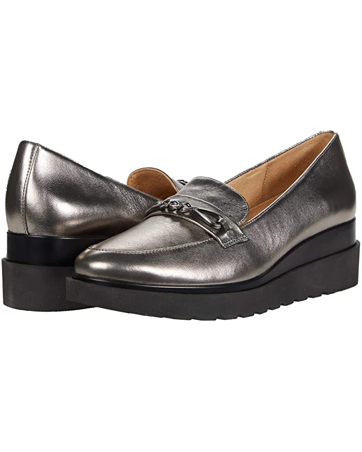 Naturalizer Women Loafers September, Pewter Metallic Leather 3 Naturalizer Women Loafers September, Pewter Metallic Leather
