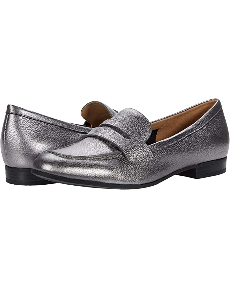Naturalizer Women Loafers Juliette, Pewter Metallic Leather 3 Naturalizer Women Loafers Juliette, Pewter Metallic Leather