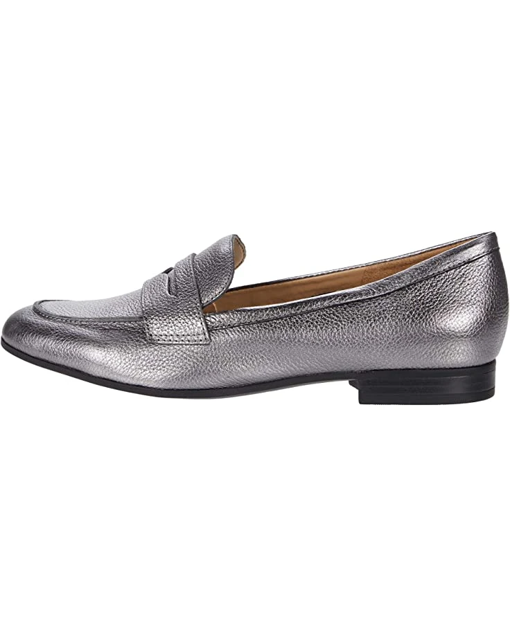 Naturalizer Women Loafers Juliette, Pewter Metallic Leather 6 Naturalizer Women Loafers Juliette, Pewter Metallic Leather - Image 4