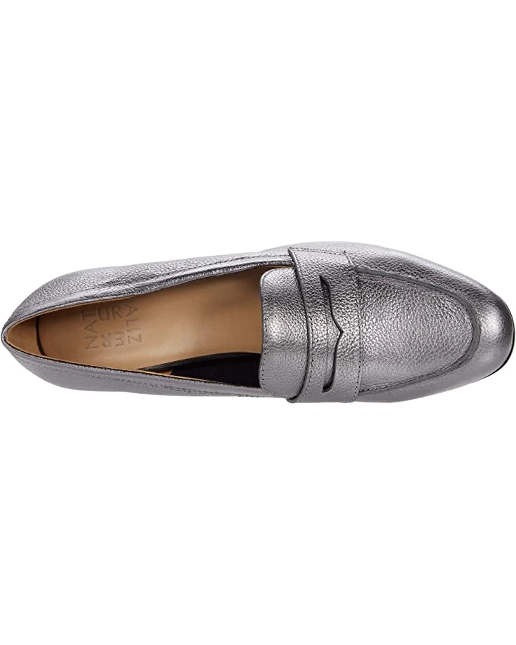 Naturalizer Women Loafers Juliette, Pewter Metallic Leather 4 Naturalizer Women Loafers Juliette, Pewter Metallic Leather - Image 2